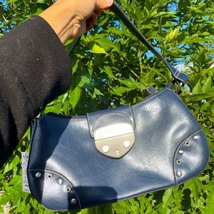 Apt. 9 Navy Blue Buckle Bag, size: MED